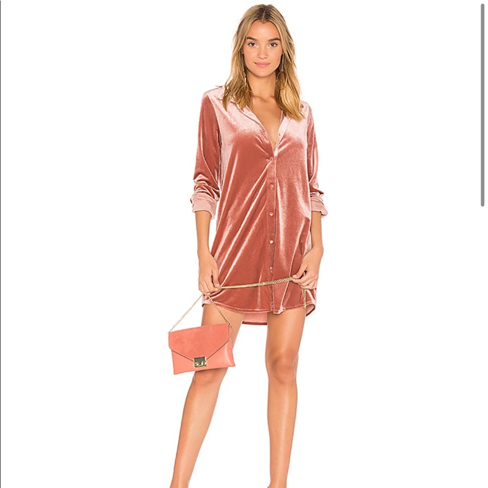 BNWT by the way velvet shirt dress